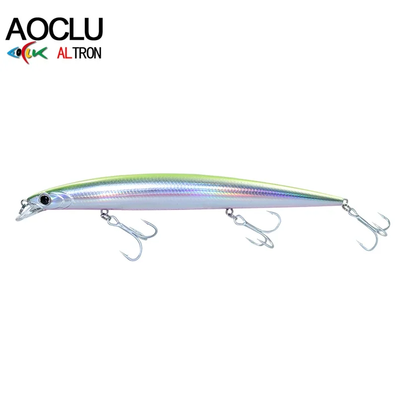 AOCLU-Cebo duro flotante Minnow, Jerkbait Wobbler, fácil de lanzar, señuelo de pesca, inmersión de transferencia de peso, profundidad 0,1 m-0,9 M, 175mm, 26g - imagen 3