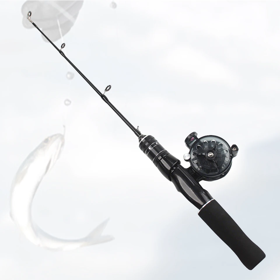 50cm Ice Fishing Rod - Ultra Short Carbon Fiber Pole with Sensitive Tip, ABS Comfort Handle, for Ice Hole Winter Fishing - imagen 2