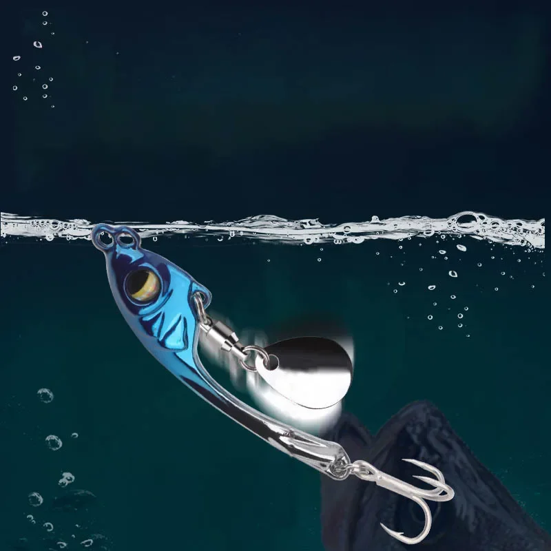 OUTKIT Spinners de pesca VIB Tremor lentejuelas trucha Spinners Metal Minnow Popper manivela cebos trucha Señuelos de pesca con anzuelos - imagen 2