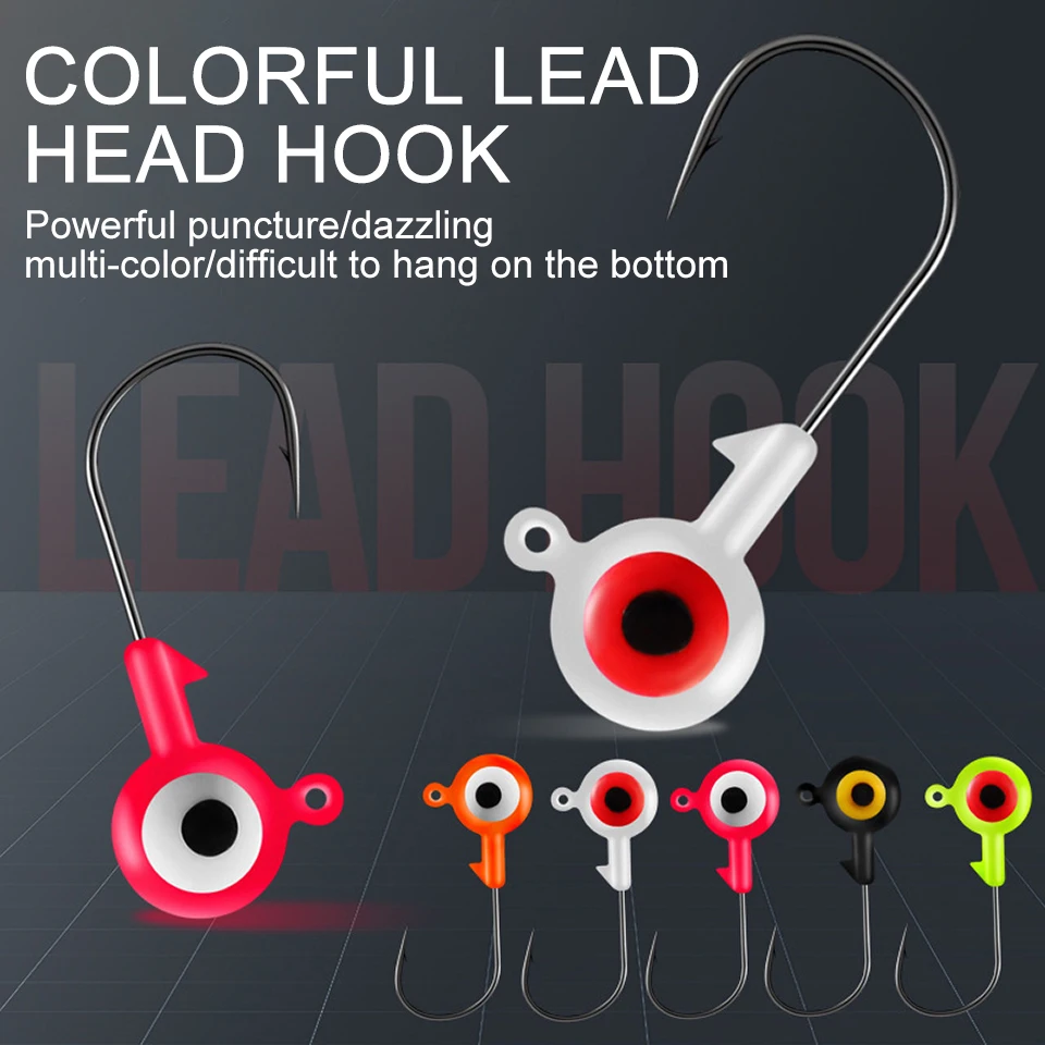 Anzuelo afilado de púas, accesorio con cabeza de plantilla potente, 3,5g/1,75g, cebo de gusano suave, pesca en barco oceánico, 5 unidades por lote - imagen 2