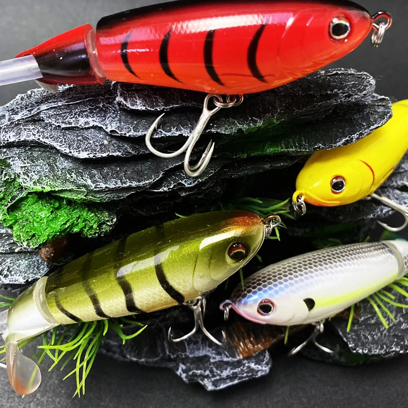 Señuelo de pesca de Tractor de superficie de agua, cebo de lápiz giratorio flotante de tiro largo, cebo duro Artificial para agua de mar y agua dulce, 90mm, 14,2g - imagen 4