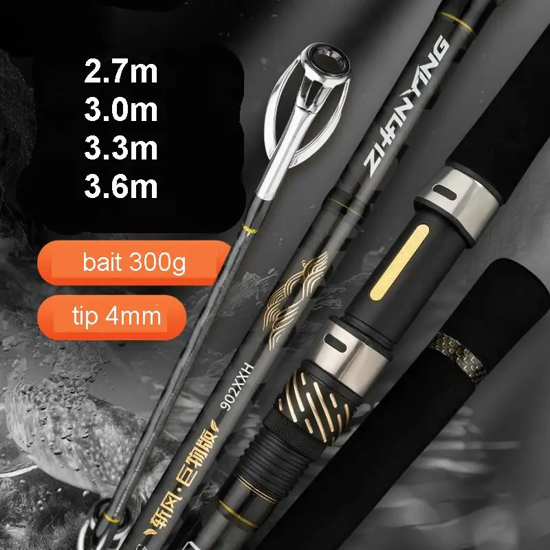 ZZ389 X Wrapped XXH Fast 2-3 Secciones Caña de pescar Hi - Carbonfiber KW Anillo Punta Agujero 7 mm de diámetro. Cebo 4mm 50 - 300g 2,7m 3m 3,3m 3,6m