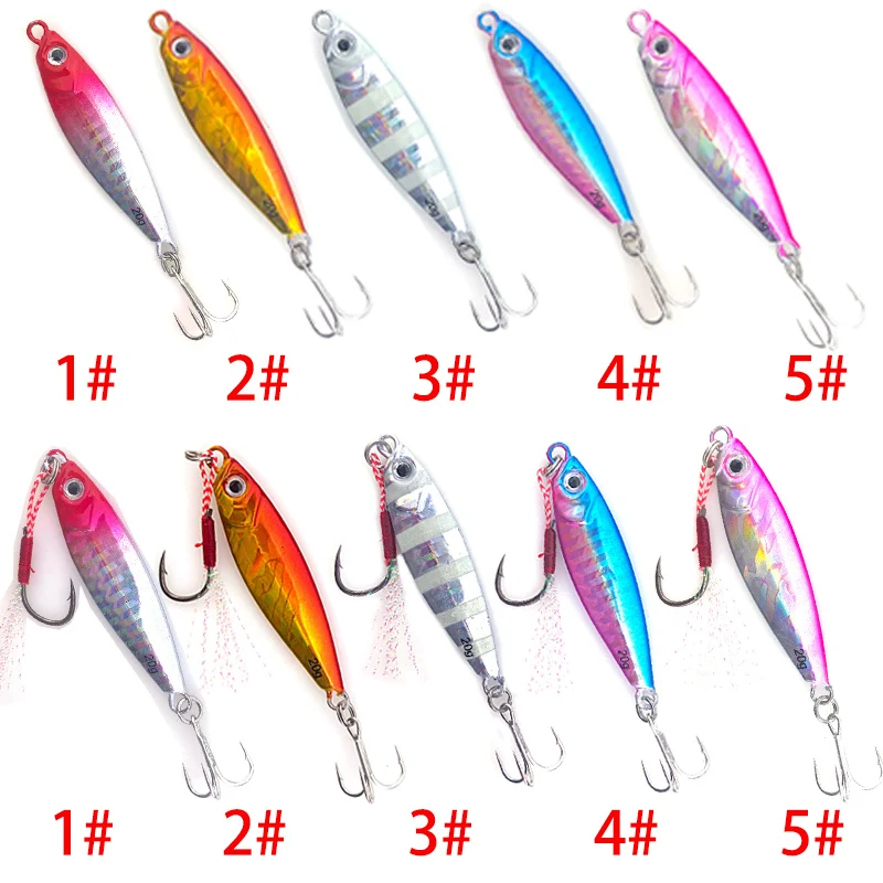 Señuelo de pesca Artificial TEASER-J51, Micro señuelo de pesca en roca, fundición costera, cuchara de hundimiento lento, plantilla de lubina, aparejos, 7g,10g,15g,20g,30g - imagen 3