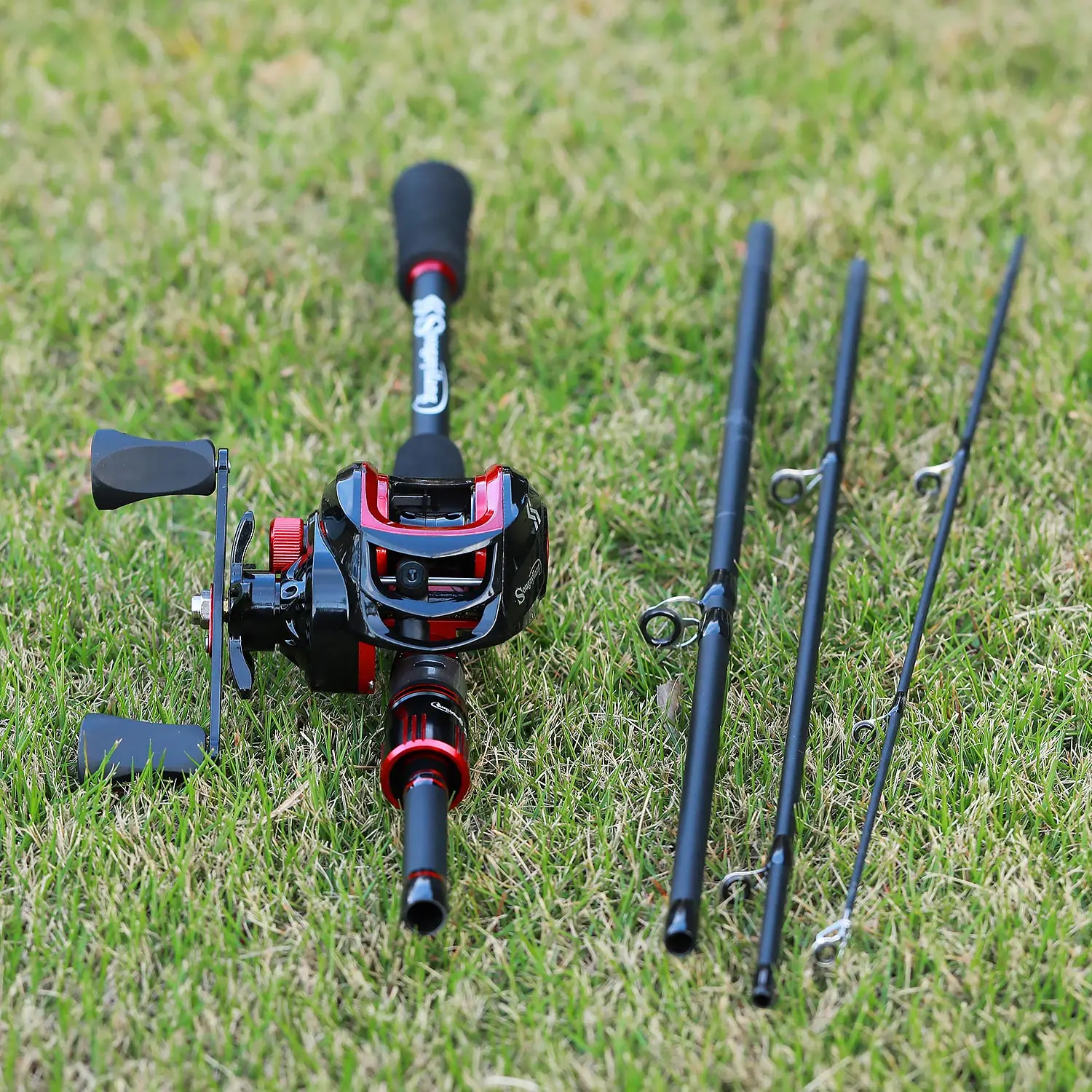 Combo pesca Sougayilang: caña de carbono, carrete 7.2:1, sedal y señuelo - imagen 5