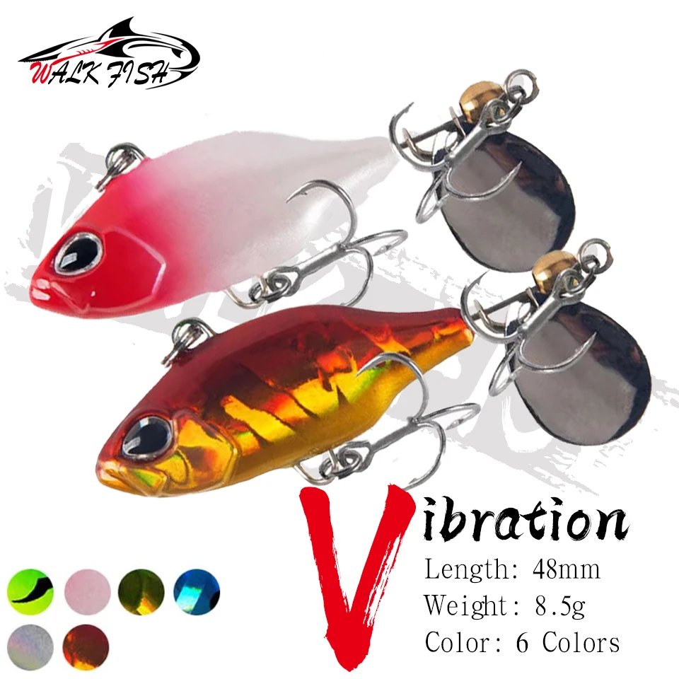 Señuelo Vibratorio WALK FISH con cola giratoria para pesca en mar
