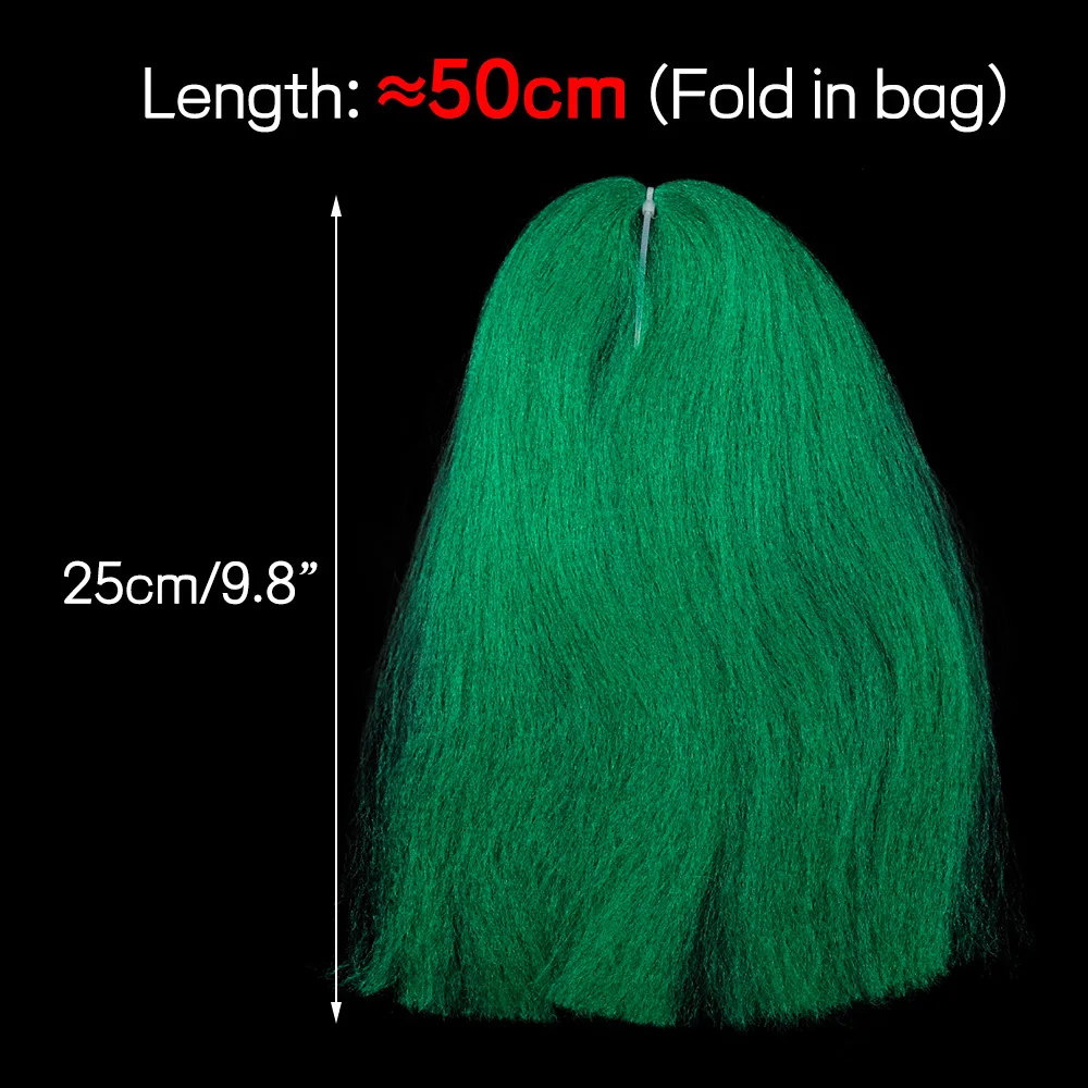 Bimoo-serpentina de pelo sintético suave, fibra de pececillo sedosa EP, 50cm de largo, Baitfish, Lucio, salmón, Steelhead, Material de atado de moscas, 16 paquetes - imagen 3