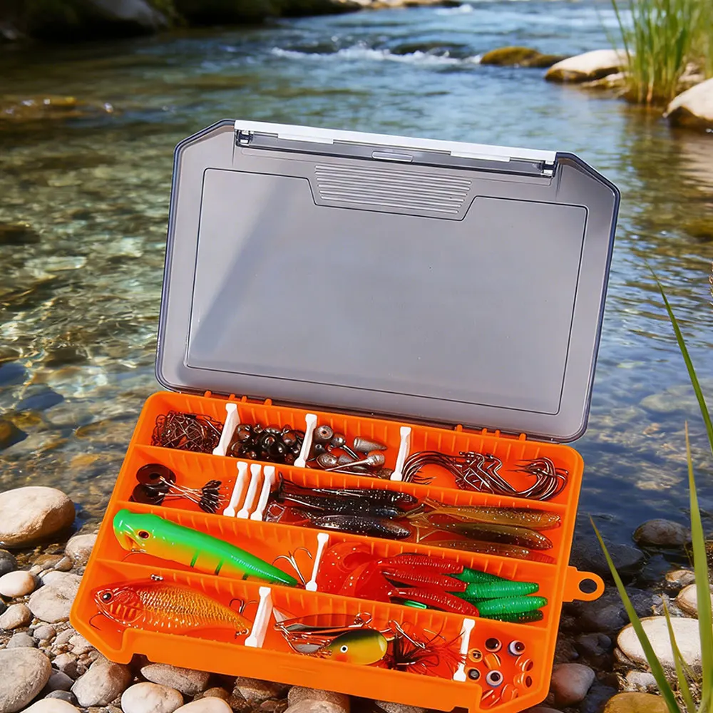 Juego de Señuelos de Pesca de 158 piezas, cebos duros suaves, cucharas de Metal, anzuelos, peso de plomo con caja de aparejos, equipo de agua dulce y salada