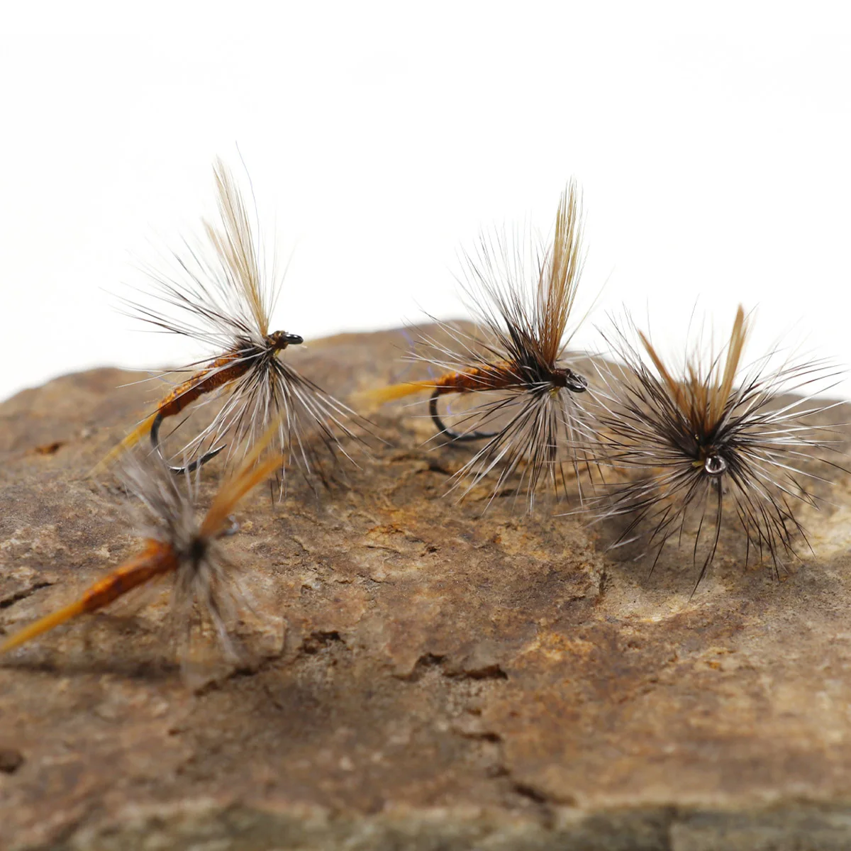 Wifreo 10PCS # 10 # 12 # 14 # 16 marrón gris cuerpo Adams mosca trucha pesca moscas secas pesca con mosca cebo mosca Caddis Midge adulto Mayfly - imagen 5