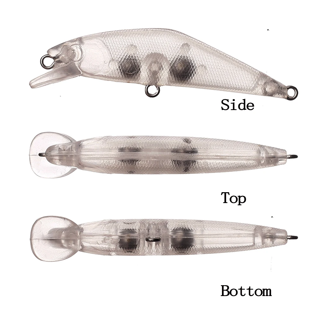 Chan'sHuang-Cebo en blanco sin pintar para 20 piezas, 55mm, 3g, Mini pececillo, aparejo de señuelo de pesca Artificial hecho a mano - imagen 3