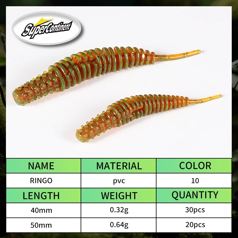 Cebo suave supercontinente, nueva aguja de 5cm/4cm, Señuelos de pesca de cola, cebo tremor que se hunde, señuelo de pesca suave, gusanos de pescado lur - imagen 3