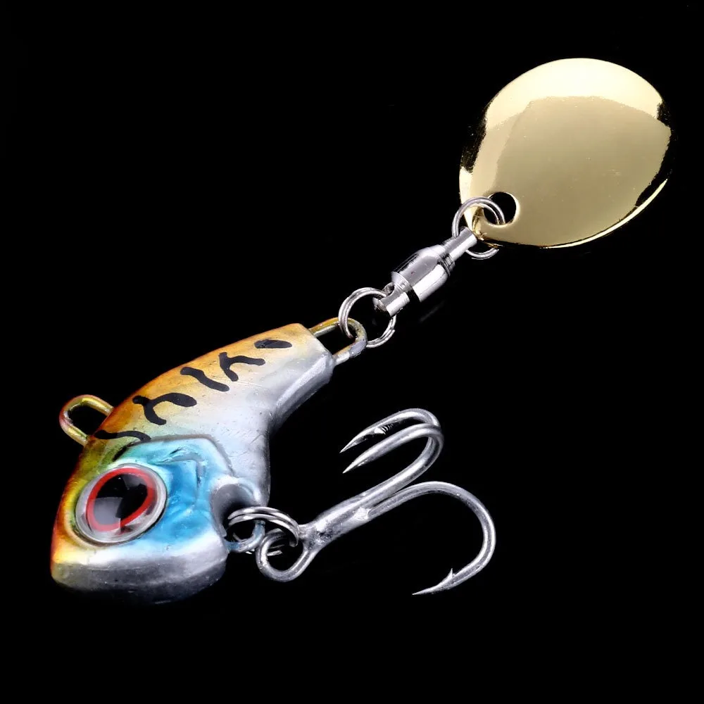 Nueva llegada 1 Uds 9g/13g/16g/22g Metal VIB señuelo de pesca Spinner hundimiento cuchara giratoria Pin Crankbait lentejuelas cebos aparejos de pesca - imagen 4