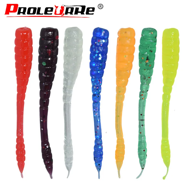 50 unids/lote 4,5 cm Ajing señuelo de pesca suave Mini cebo de plástico Tpr Rockfishing Stream río mar depredadores más pequeños aparejos de tiro de gota - imagen 2