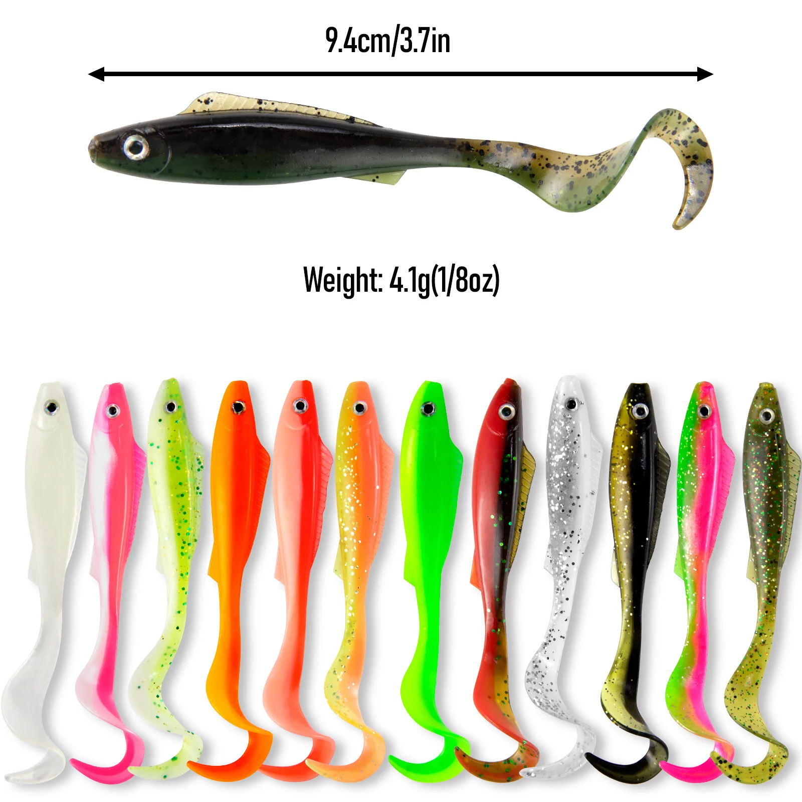 Señuelo Swimbait de vinilo para trucha y lucio - imagen 4