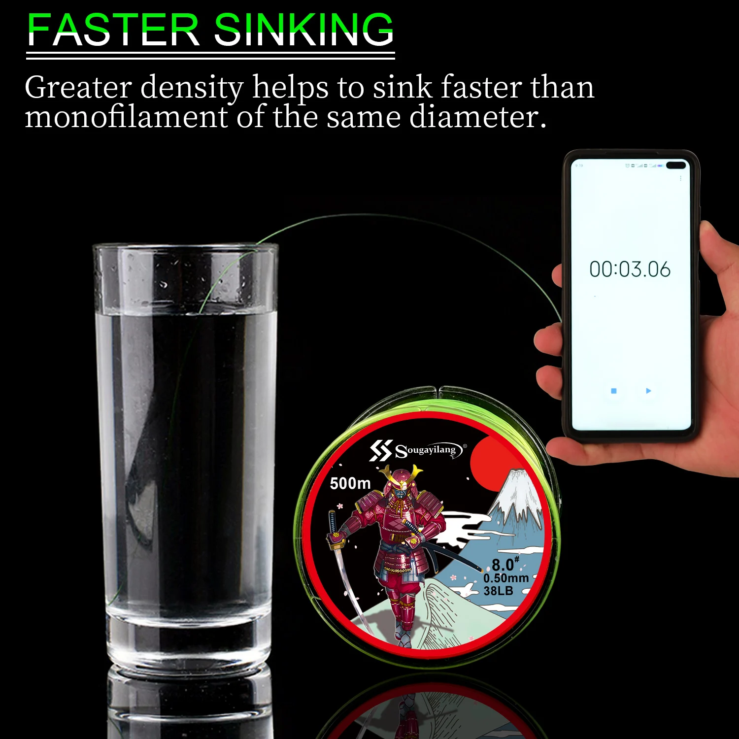 Sougayilang-sedal de pesca de nailon monofilamento, 500m, suave y duradero, alambre de absorción de agua cero para pesca en agua dulce y salada - imagen 4