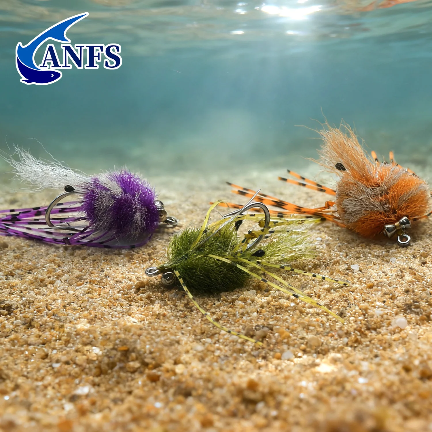 ANFS 1 Mosca de Cangrejo con Tungsteno – Húmeda Atada a Mano