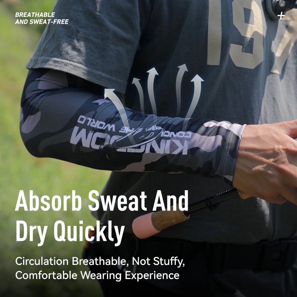 Kingdom Fishing Face Towel Arm Guard UV Protection Ice Silk Breathable Face Mask Arm Cover Cycling Cports Outdoor Equipment - imagen 4