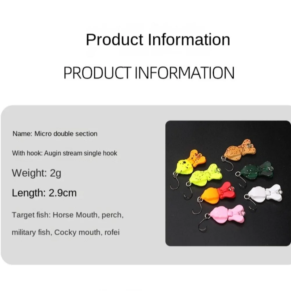 1Pcs 2g 2.9cm/6g 4.2cm 3D Fishing Lure Two sections Jigging Hard Squid Bait Sinking Metal alloy Sea Fishing Tackle Fishing - imagen 4