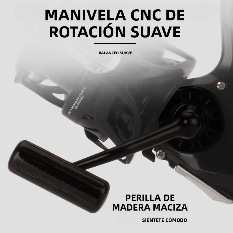 DEUKIO Carrete Doble Freno Carpa 8kg – Mango madera - imagen 3