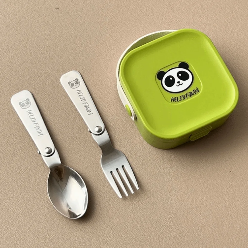 Juego de vajilla plegable reutilizable, palillos desmontables, cuchara plegable, tenedor, vajilla plegable portátil a prueba de herrumbre, 3/4 Uds. - imagen 3