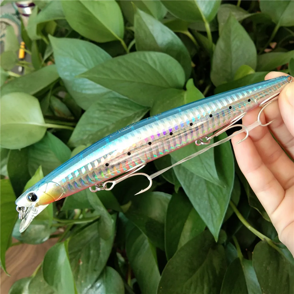 TSURINOYA-señuelo de pesca de agua salada, cebo duro de fundición larga, peso de tungsteno, 140mm, 26g, Minnow 140S DW92, 6 unidades - imagen 4