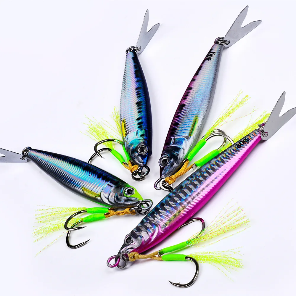 Jig metálico vertical de hundimiento rápido 3D para pesca en mar - imagen 4