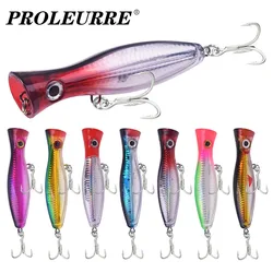 Señuelo de Pesca de Mar de gran Popper, Wobbler láser de plástico duro Artificial, aparejos de pesca de lubina, 12cm, 42g, 1 piezas