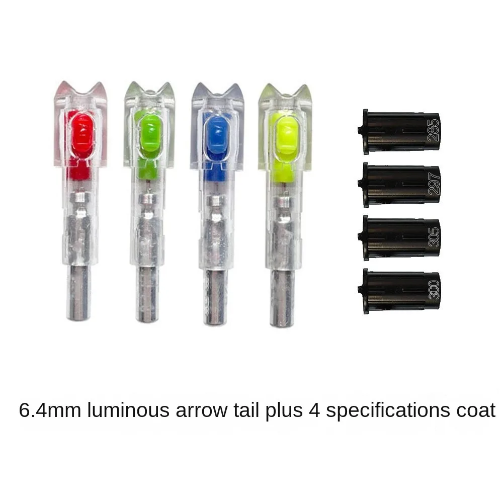 Accesorios ID6.4mm flecha iluminada Nock alta visibilidad caza LED flecha Nocks ballesta tiro con arco Nocks - imagen 4