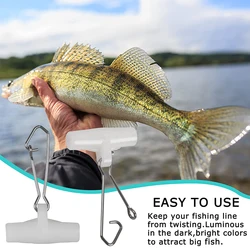 Plomos deslizantes luminosos - Dúo con broches de bloqueo para pesca