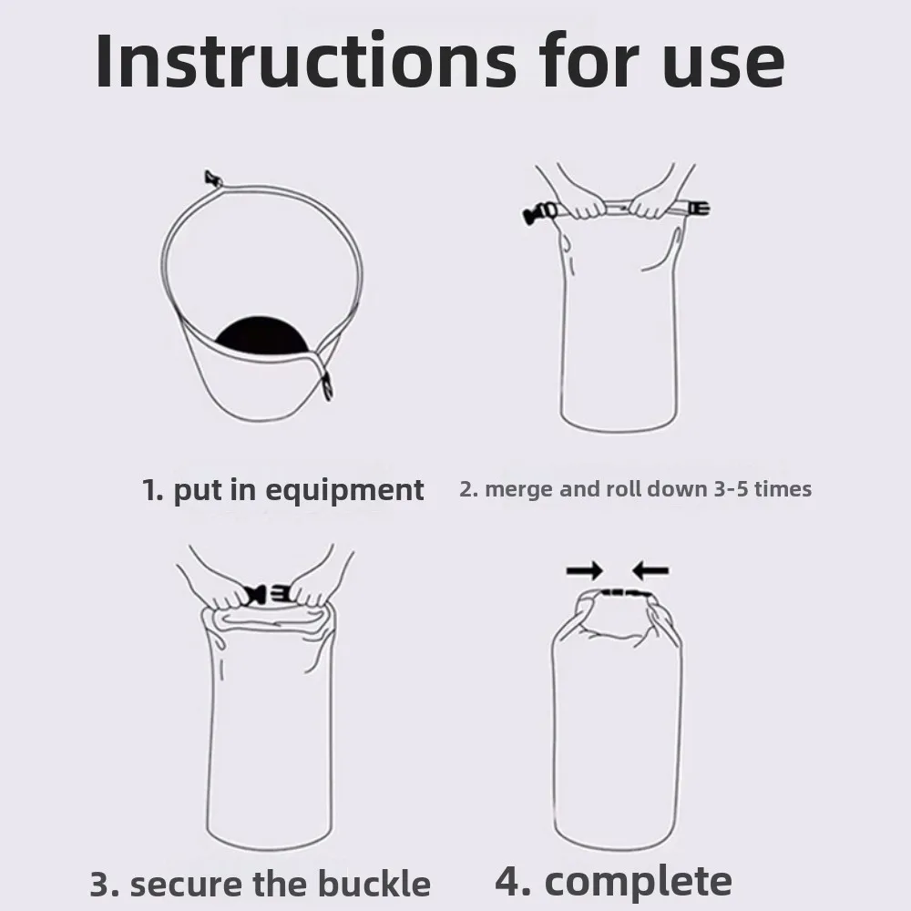Bolsa estanca impermeable gran capacidad con asas para hombro - imagen 3