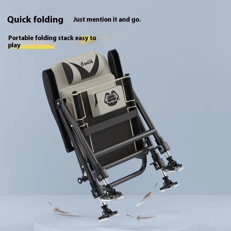 Pesca salvaje al aire libre, sillón plegable multifuncional todo terreno, juego de sillas de pesca, banco de pesca, suministros de equipo de pesca - imagen 5