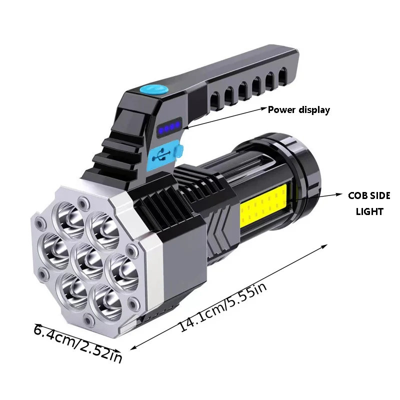 Linterna LED recargable de alta potencia para pesca nocturna - imagen 3