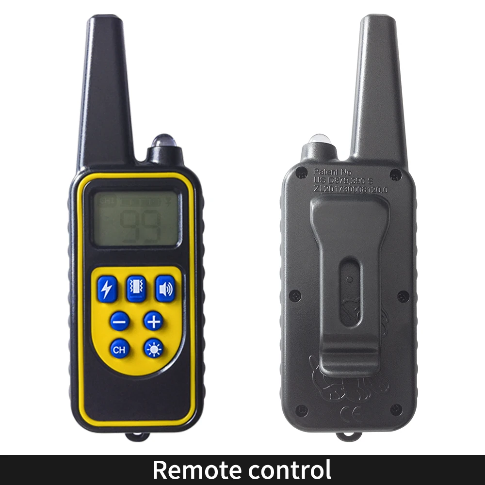 Collar de entrenamiento para perros Pupopan con control remoto IP67 Collar E impermeable para entrenamiento de perros con modos de luz y pitido vibratorio de choque - imagen 3