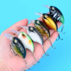 12 Uds Carankbait Señuelos de Pesca Minnow Artificial flotante duro Wobblers aparejos de pesca