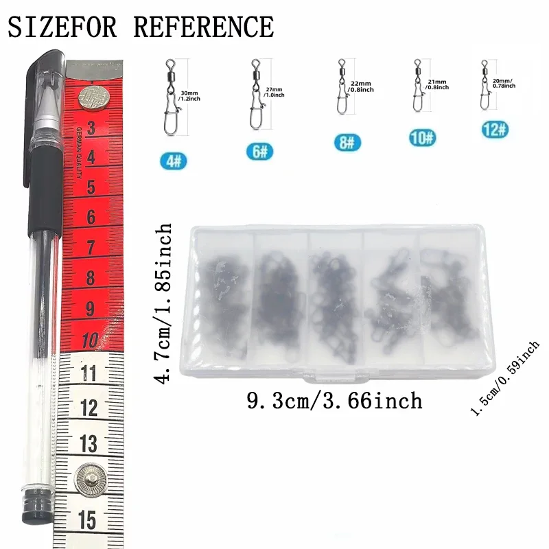 Delysia King Juego de 50/100/200 piezas de conector de pesca kit de equipo de pesca - imagen 5