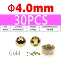 30PCS 4.0mm Gold