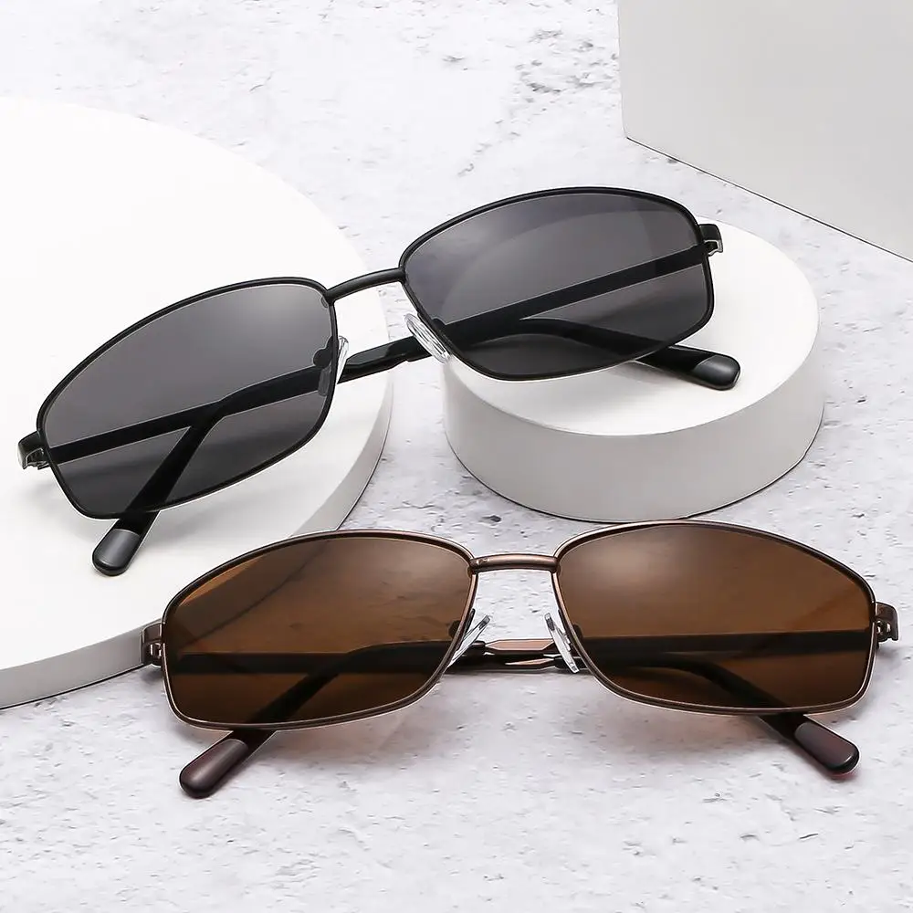 Gafas de sol americanas vintage de moda Marco de metal Gafas de sol punk calientes Y2K UV400 Gafas para mujeres y hombres - imagen 4