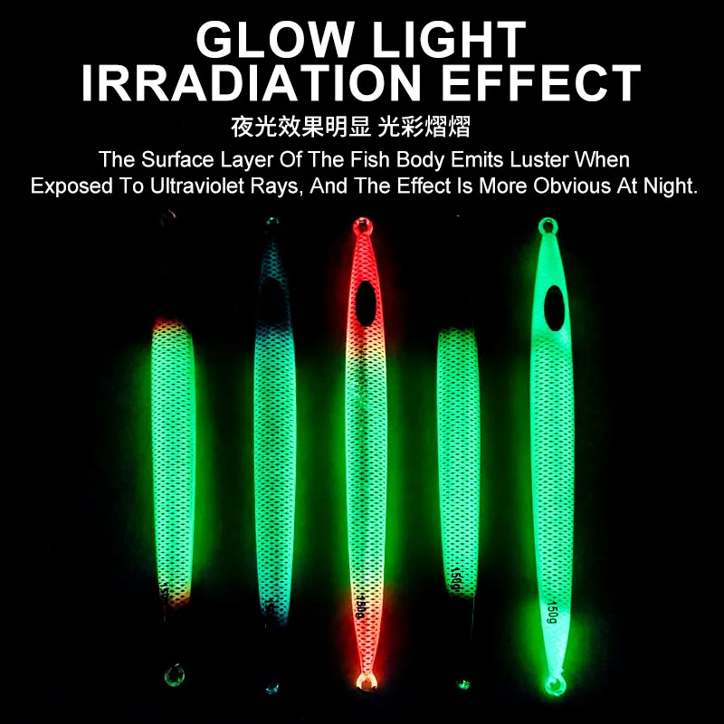 J150 120g 150g 200g 250g 300g pesca en barco de mar plantillas de Metal cebo caída rápida hundimiento duro Jigging señuelo brillo Metal Jigbait - imagen 5