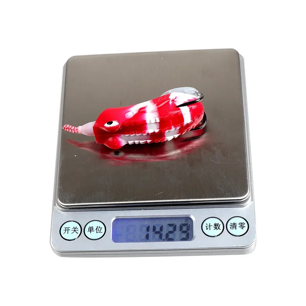 Señuelo de pesca de rana suave, cebo Artificial de 6cm/14,2g con doble gancho de sangre, TopWater - imagen 4