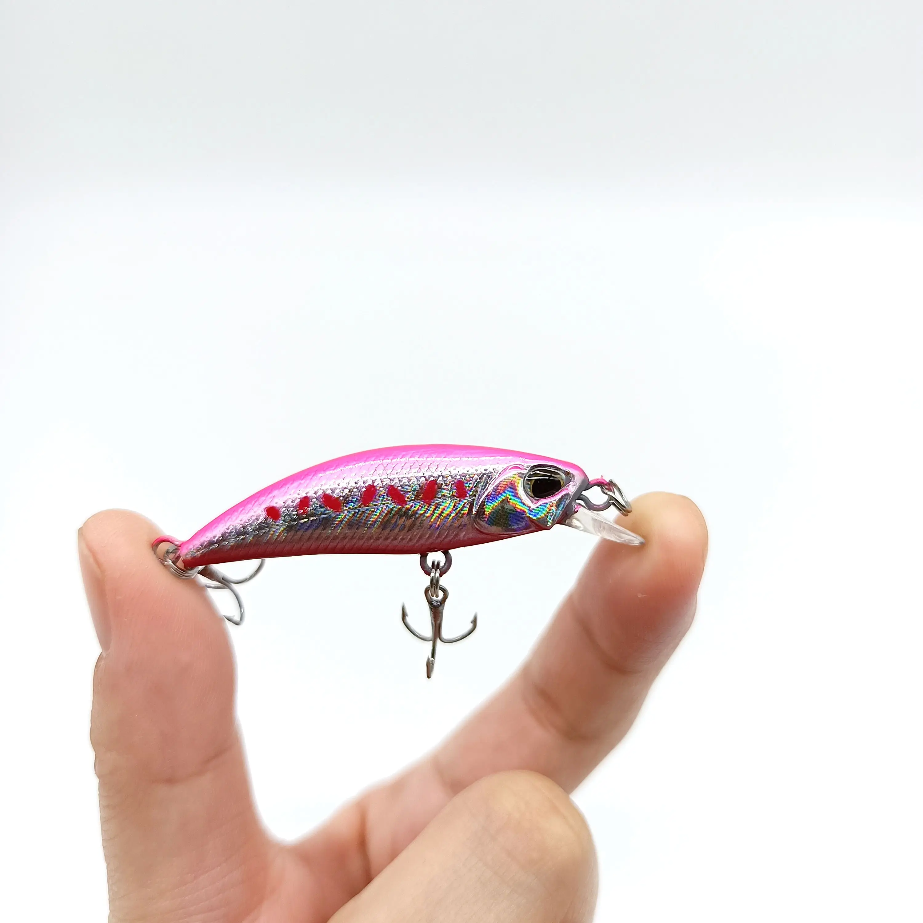 DUODUOYU-Mini Señuelos de Pesca de pececillos, 1 piezas, 3g/55mm, cebo duro de plástico Artificial, Wobblers, aparejos de pesca - imagen 3