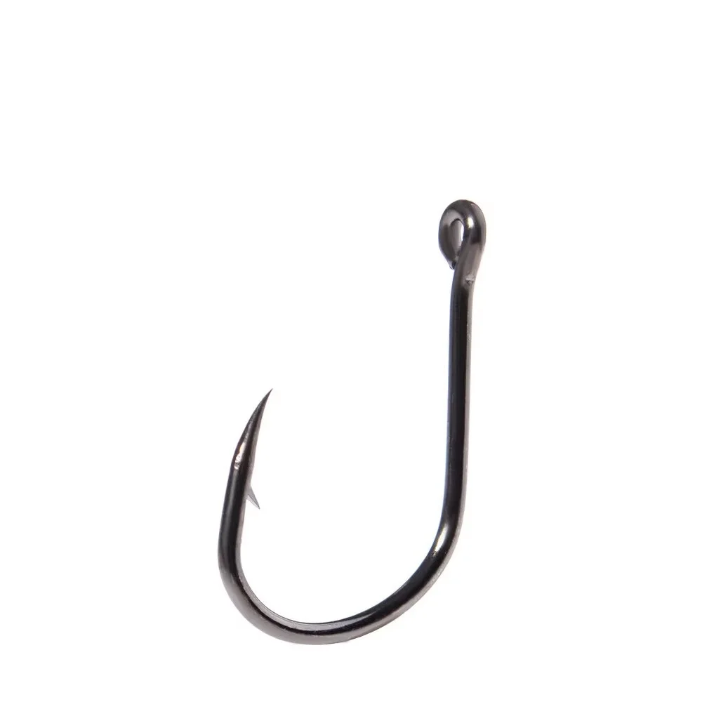 NGB 10 Uds anzuelos de pesca de carpa de acero rico en carbono CHINU 3 # -12 #   Alimentador con púas afiladas, gancho individual con anillo - imagen 2