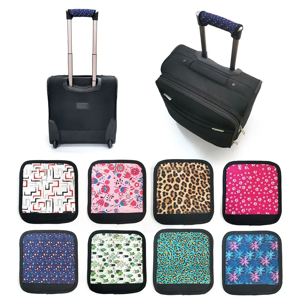 Neoprene Luggage Handle Wrap Grip Printed Pattern Soft Suitcase Bag Handle Identifier Handle Sleeve - imagen 5