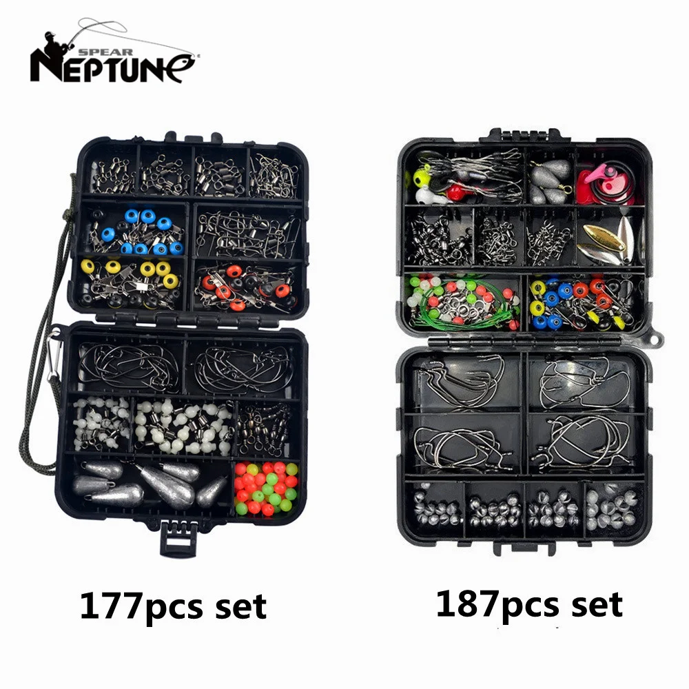 Set Accesorios Pesca con Anzuelos Jig Head Plomos y Broches - imagen 5