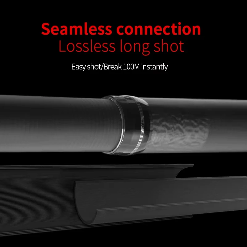Caña giratoria de fibra de carbono de alta calidad, ultraligera, sección 5/6/7/8, mango largo telescópico, caña de pescar de mar de carbono para peces gigantes - imagen 5