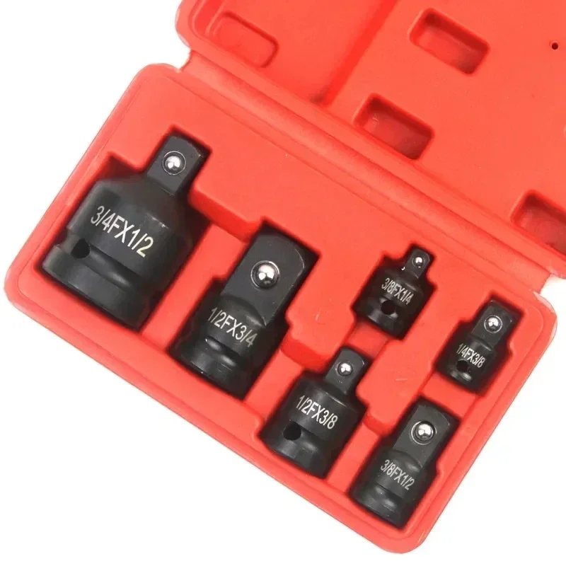 Juego de adaptadores de llave de tubo de impacto, 6 uds., 1/4 1/2 3/8 3/4, juego de llaves de trinquete, adaptador de enchufe neumático, herramienta de mano - imagen 3