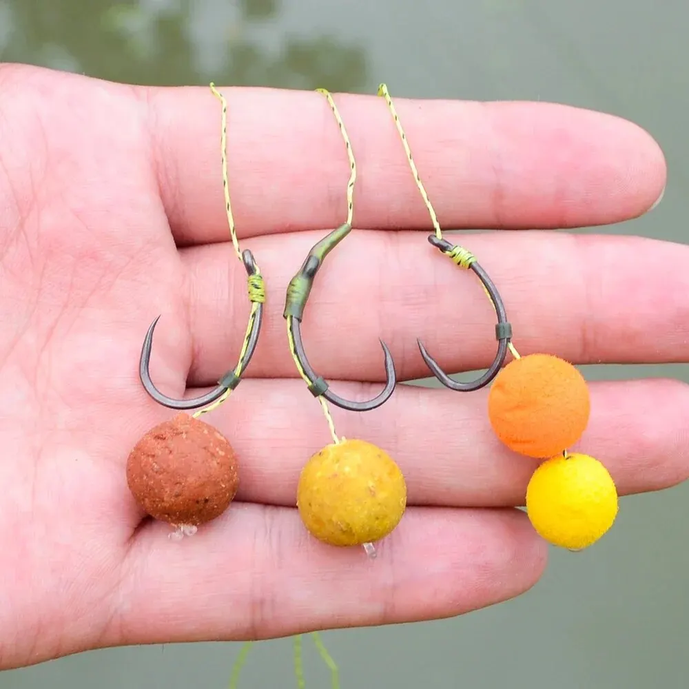 Hirisi 50 Uds revestimiento de acero inoxidable de alto carbono anzuelos sin púas 8012 anzuelo de pesca accesorios de herramientas de pesca - imagen 4