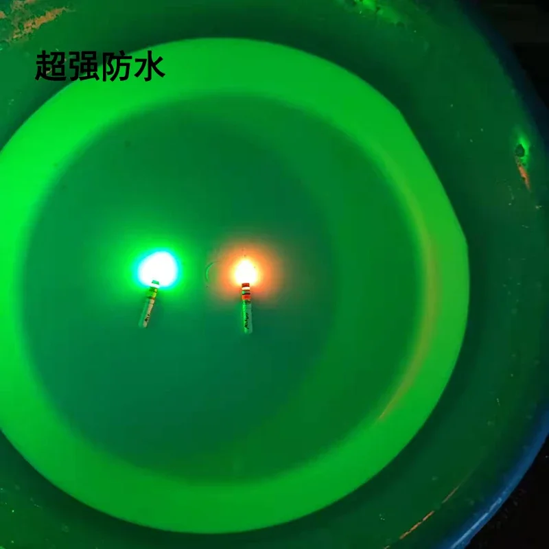 5 unids/lote flotador de pesca palo luz con batería CR322 LED verde/rojo luminoso accesorio aparejos nocturna A492 - imagen 5
