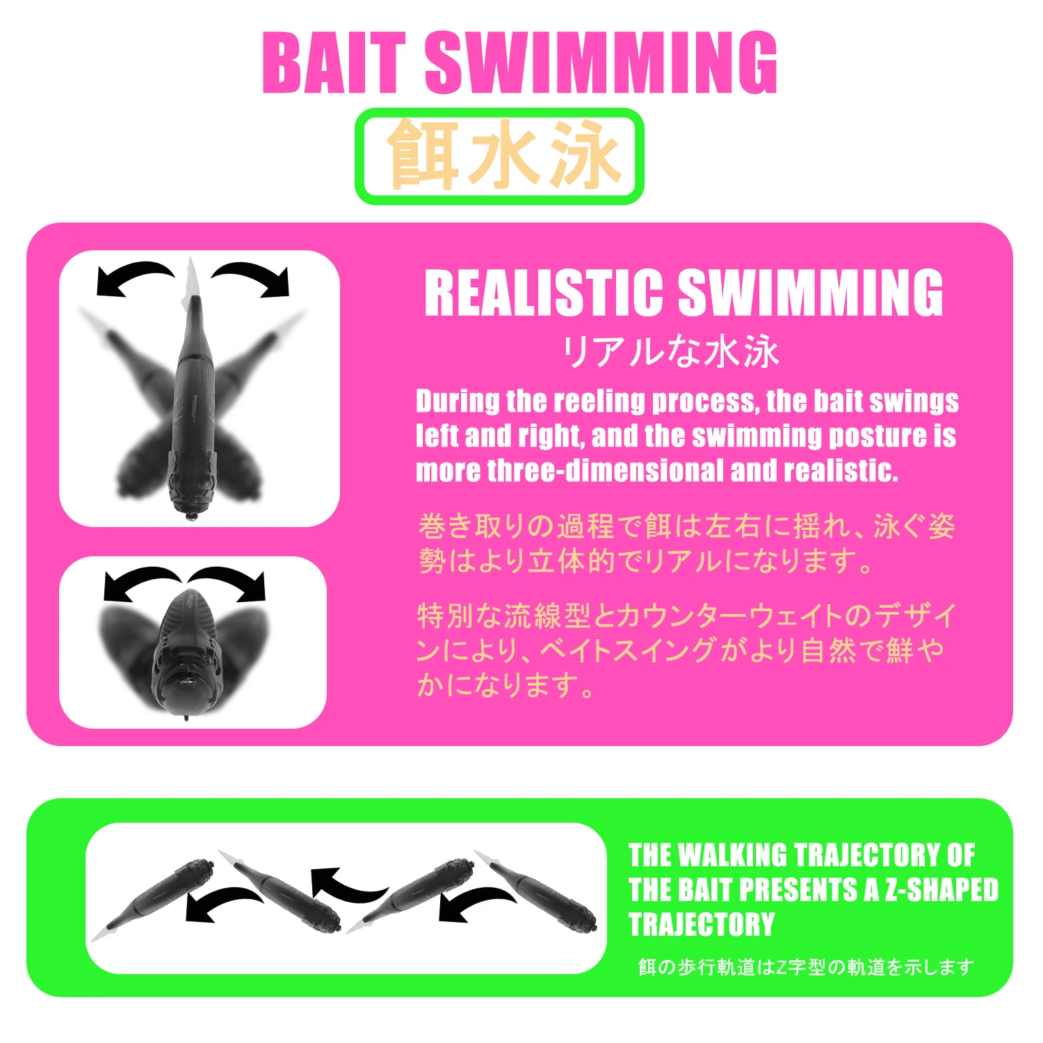 Swimbait-señuelo de pesca Artificial, cebo duro de hundimiento lento, Whopper, vibración, cola suave, aparejos para Lucio, perca, Leurre, 30g, 135mm - imagen 3