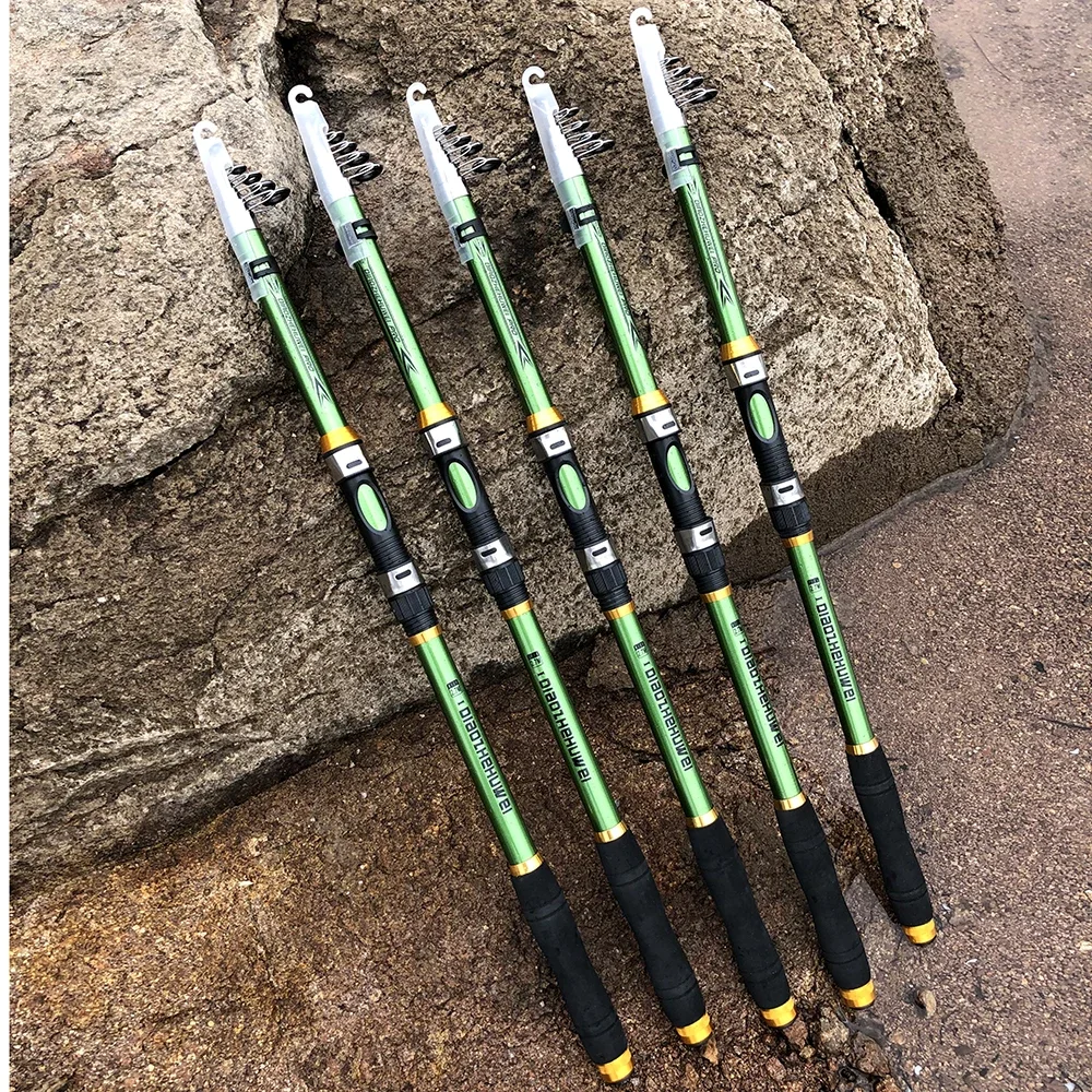 GHOTDA 2,1 M-3,6 M alimentador de caña de pescar de carpa dura FRP fibra de carbono caña de pescar giratoria carpa alimentador caña de viaje - imagen 3