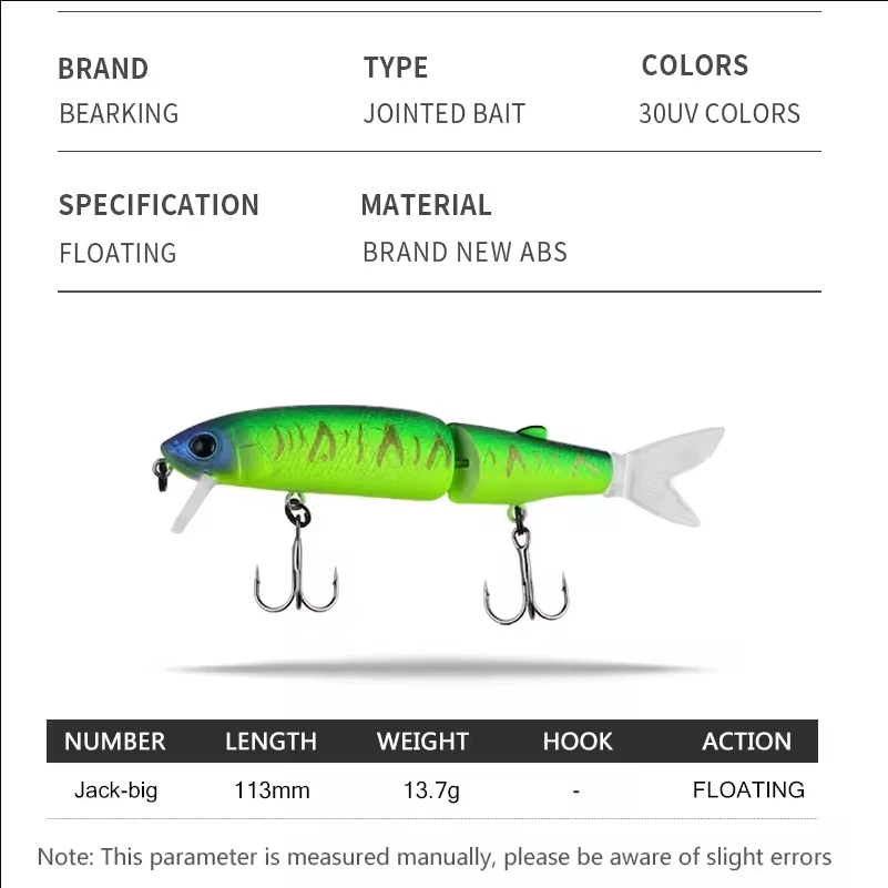 BEARKING marca artificial 11,3 cm 13,7g Wobblers de pesca señuelo de pesca cebo Swimbait Crankbait minnow - imagen 4
