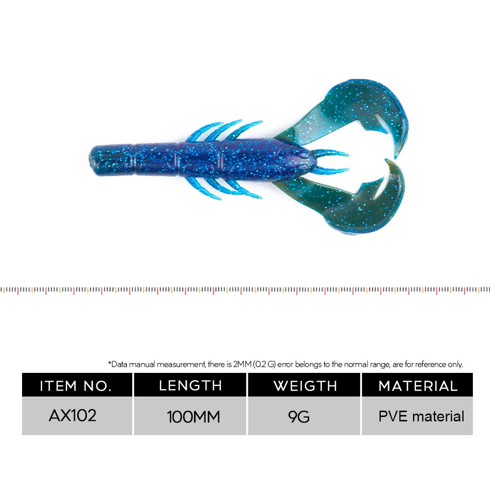 Hanlin 8 Uds 10CM 9G cangrejo señuelo de pesca suave camarones langosta langoustine Swimbait aroma cebo Artificial Lucio aparejos de lubina - imagen 2